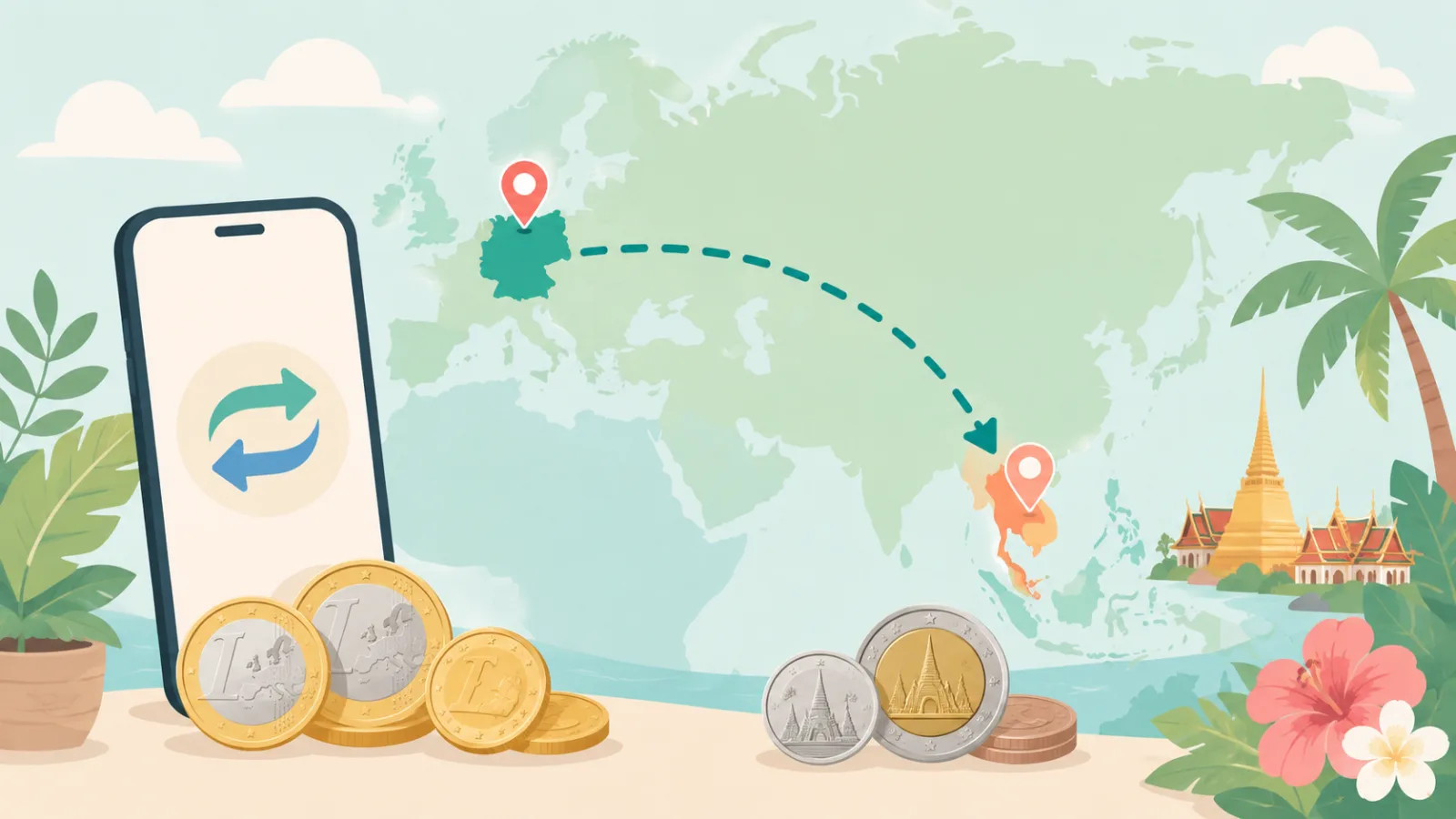 Geld nach Thailand bringen: Wise, SWIFT und der Wechselkurs EUR/THB
